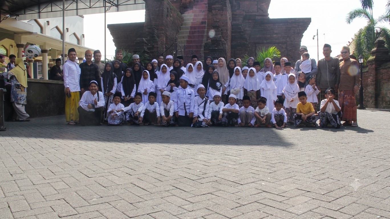 Outbond bersama guru dan santri